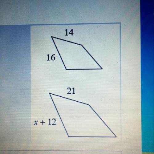 The polygons are similar solve for x