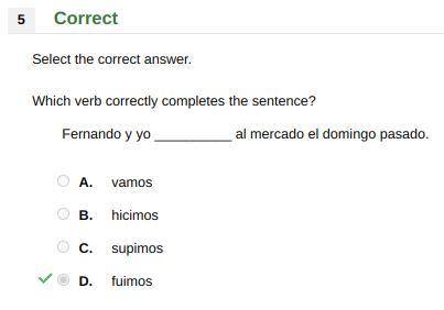 Which verb correctly completes the sentence?

Fernando y yo __________ al mercado el domingo pasad