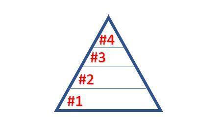 Look at the food pyramid below. Label the energy pyramid with these words: primary consumer, second