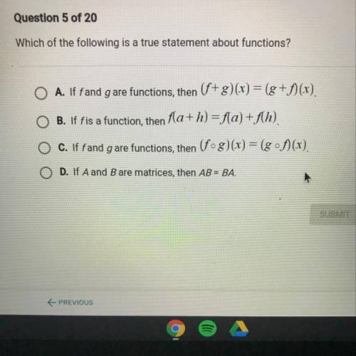 Which of the following is a true statement about functions?