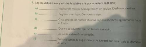 Help spanish homework