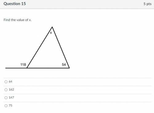 Please help ! <3
Find the value of x.