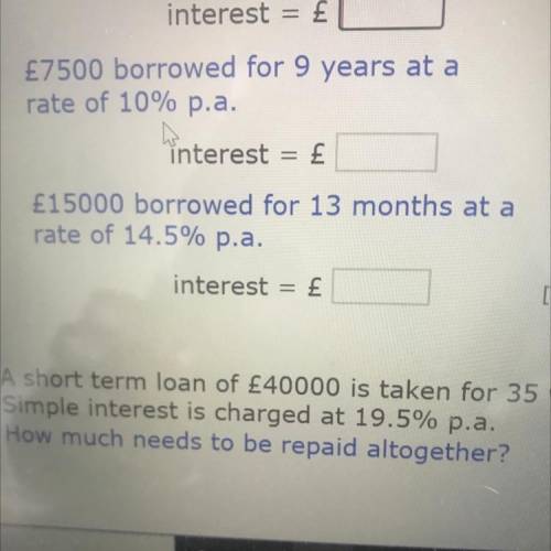 £15000 borrowed for 13 months at a rate of 14.5% p.a. Does anyone know?
