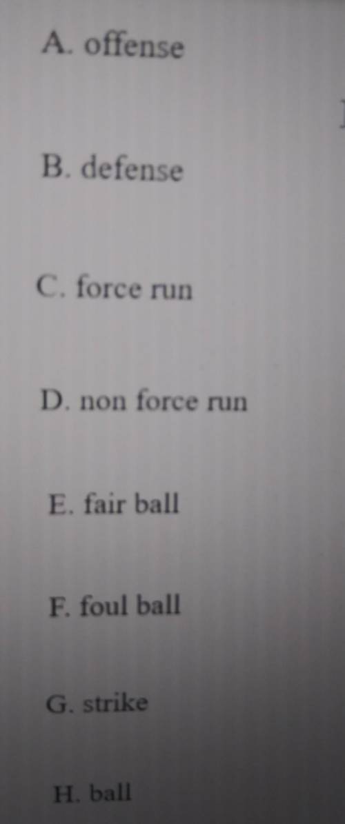 1. _ is when the ball is thrown across the plate. 2. _ is when the ball is thrown outside of the pl