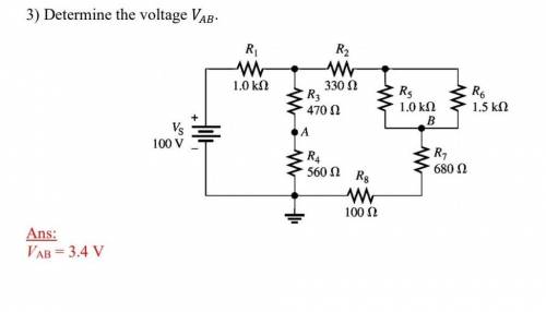 How to find the voltage(B Aab) in series parallel circuit?