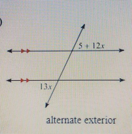 Solve for x and i already named the angle