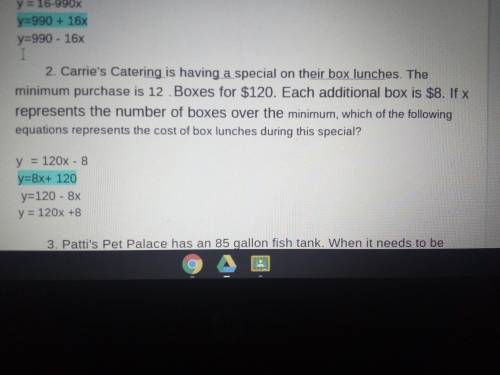 Carries catering is having a special on their box lunches. The minimum purchase is 12 boxes for 120
