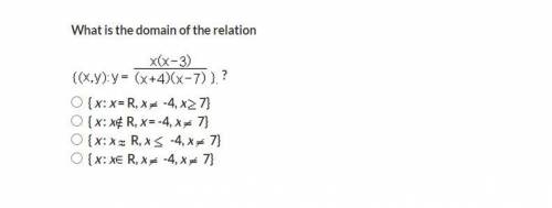What is the domain of the relation? NEED HELP ASAP I'LL GIVE BRAINLIEST
