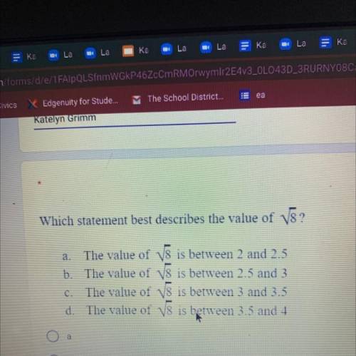 Which statement best describes the value of V8? I’m so confused:((