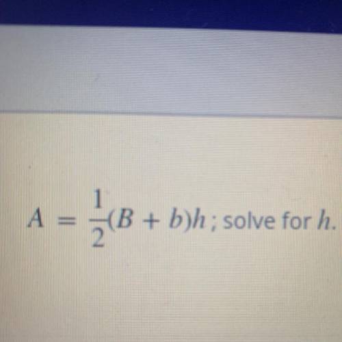 How do u solve for h??