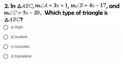 Which type of triangle is ∠ABC?