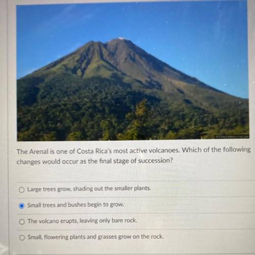 The Arenal is one of Costa Rica's most active volcanoes. Which of the following

changes would occ