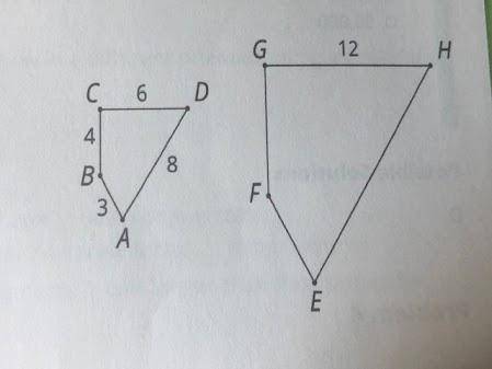 (ANSWER NOW FOR 20 POINTS AND BRAINLEST) Quadrilateral EFGH is a scaled copy of quadrilateral ABCD.