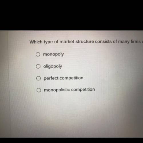 Can anyone help me with the questions above?

it says : which type of market structure consists of