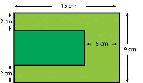 Which of the following equations below represents how to find the area of the smaller rectangle?