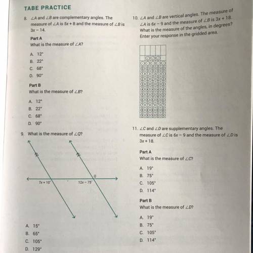 I need help on 8-11 on page 19