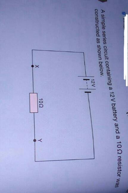 A Calculate the current between points X and Y.

b Calculate the total charge that flows between X