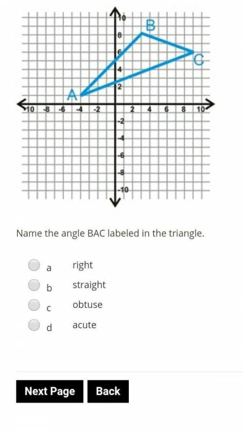 EASY GEOMETRY**name the BAC labeled in the triangle.