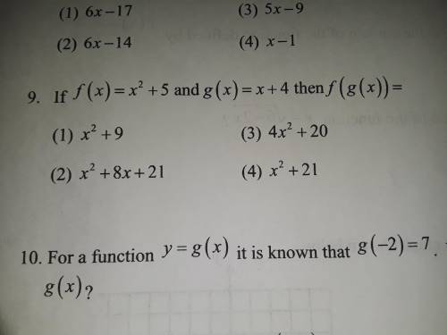 Plz help hurry and show work thxxonly question9