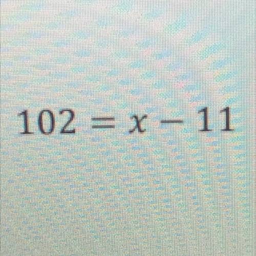 Solve the following 1-step equation for x