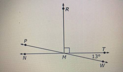 In the diagram below, the segments intersect at point M.

The measure of PMR is x°. Which equation