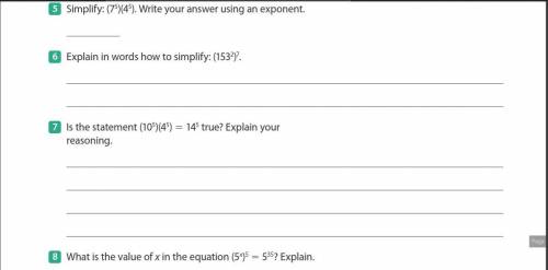 I need help with homwork. (please) 
On topic of exponents. Show all work