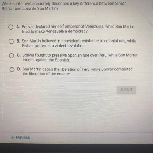 Which statement accurately describes a key difference between Simón Bolívar and José de San Martín?
