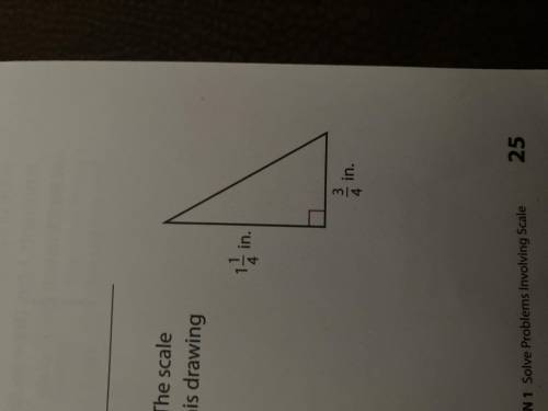 someone plsss help asap!!! “The scale from an actual triangle to the drawing at the right is 30:1.