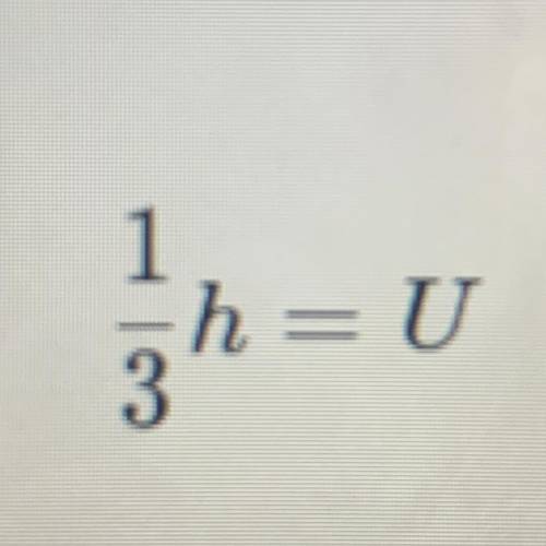 Solve for h please help!