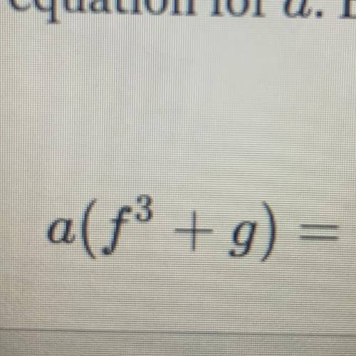 Solve For a please and thanks