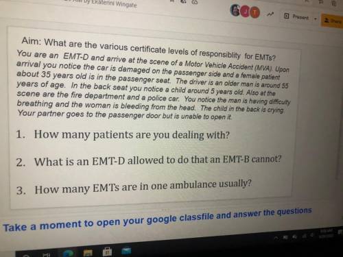 Need help with this science emt class emergency medical technician science class smart people 100%