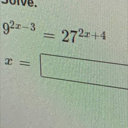 What does x equal? Please help