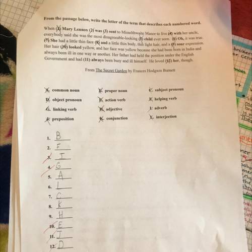 This is my sisters test she brought home, she is in 6th grade. On some of these we are confused how