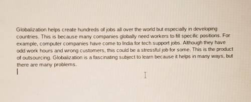 Can someone help me with my inttoductary paragraph on Globalization?