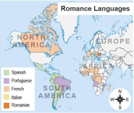 PLS ANSWER

The map shows where each modern Romance language is widely spoken.Based on the map, wh