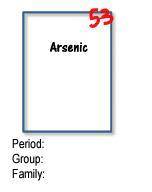 Fill in the following information for the element arsenic