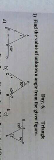 Find the unknown anglehow to solve this problem??