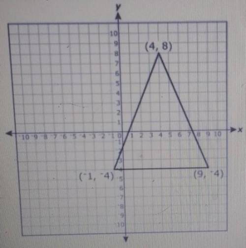 What is the perimeter, in units, of the triangle shown on the coordinate grid?

(44units(36units(3