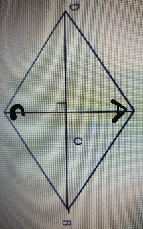 In the figure the diagonals of a rhombus ABCD intersect at O . If <ADC = 120°, OC = 3cm and OD =
