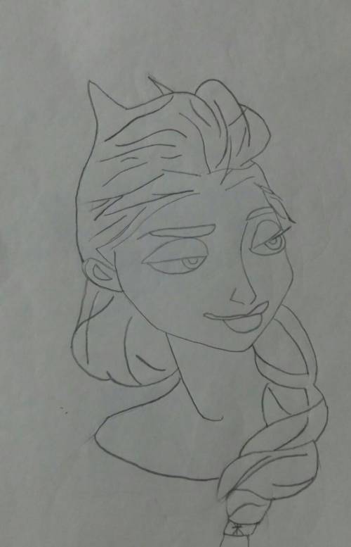How is my drawing I tried to draw elsa the princesse