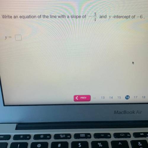 It’s asking to write an equation of the line with a slope...please help!!