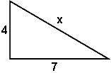 (WILL GIVE LOTS OF POINTS, PLEASE HELP!!!) The triangle shown is a right triangle. Create the equat