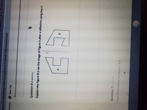 Explain why figure b is not the image of figure a after a reflection using line