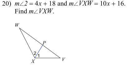 Each figure shows a triangle with one of its angle bisectors.