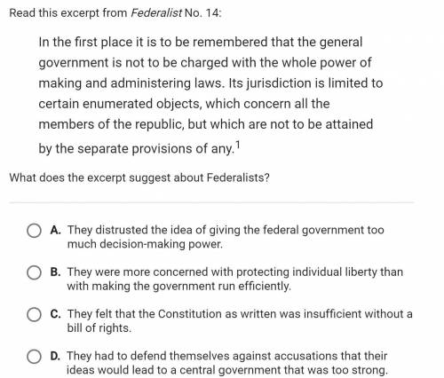What does this excerpt suggest about Federalists?