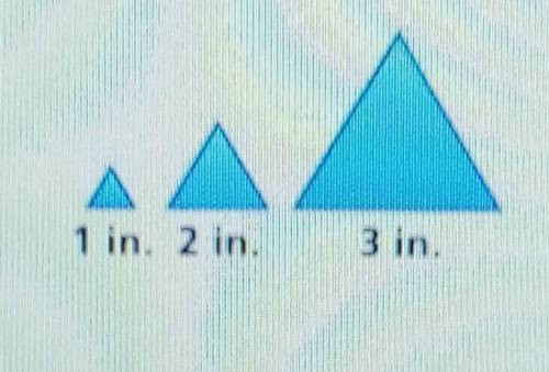 Each triangle is equilateral. Is the relationship between the perimeter and the side length of the