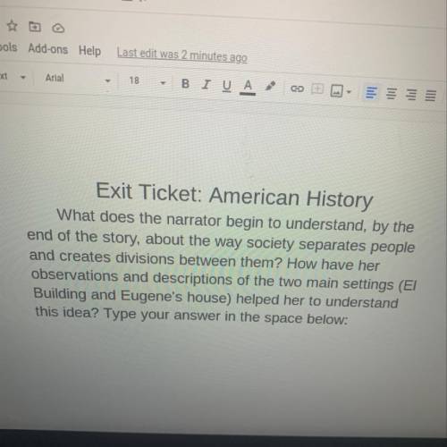 EXIT TICKET AMERICAN HISTORY