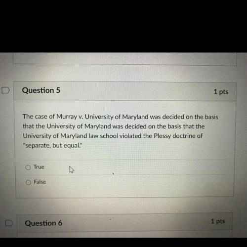 The case of Murray v. University of Maryland was decided on the basis

that the University of Mary