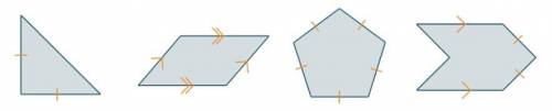 Which figure is symmetric with respect to a point?
