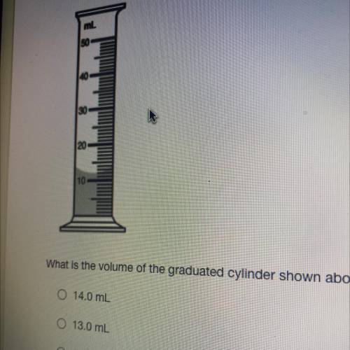 Whats the volume for the cylinder? 
A. 14.0
B. 13.0
C. 12.0
D.10.0